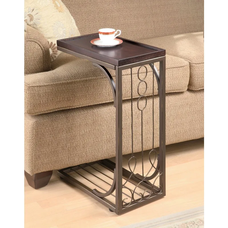 

Accent Table Brown and Burnished Copper