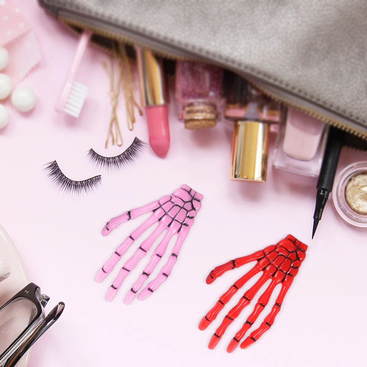 

Hair Clipsskeletonaccessorieshand Party Punk Bone Hands Gifts Favors Cosplay Claws Zombie Hairpin Clip Claw Buckle Cartoonkids
