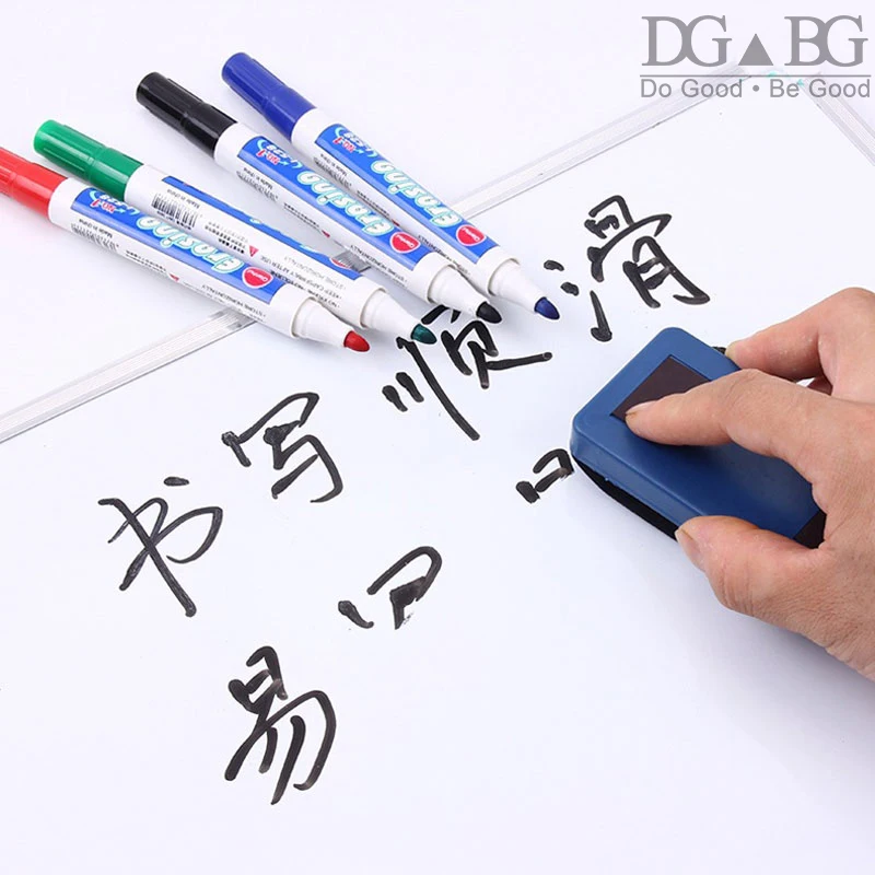 

Dry Erase Marker Whiteboard Pen Blue Black Red Green Board Markerss Blackboard Erasable Pens Nonporous Windows Plastic School