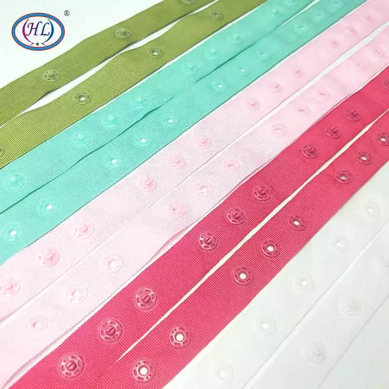 

HL 18mm 1 meter/lot Nylon With Buttons Belt For Kid's Clothes Bags Quilt Sewing Accessories