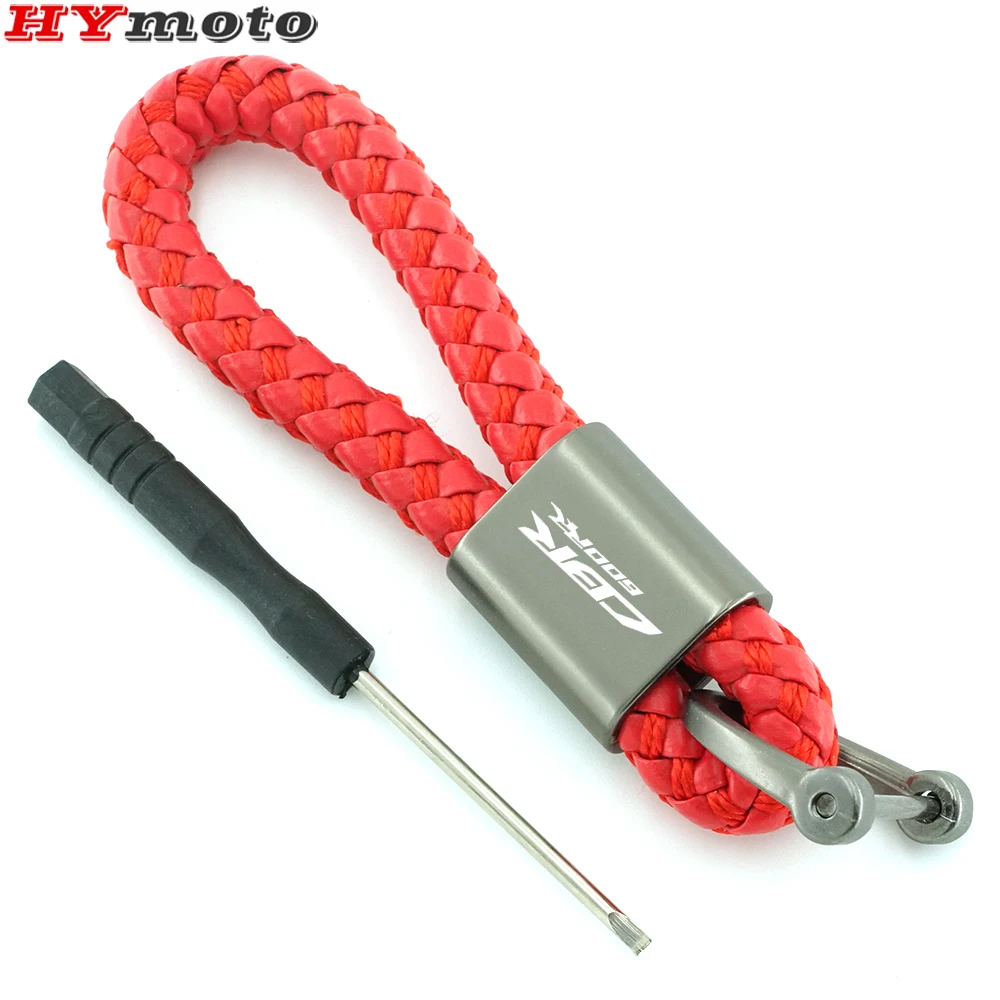 

Для HONDA CBR 600 RR CBR600RR PC 2004 2005 2008, аксессуары для мотоциклов, кожаный брелок для вязания веревки, кожаный брелок ручной работы