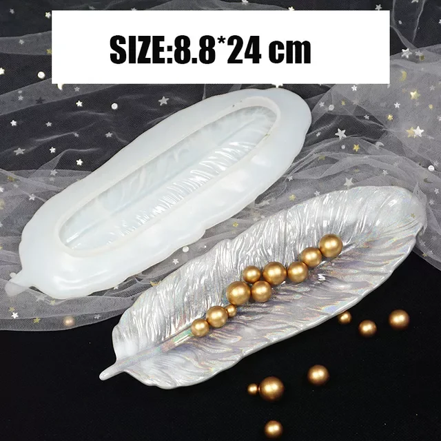 

Feather Shape Silicone Mould Storage Box Resin Mold Diy Uv Epoxy Resin Mold for Diy Art Carfts Jewelry Making Resin Mold