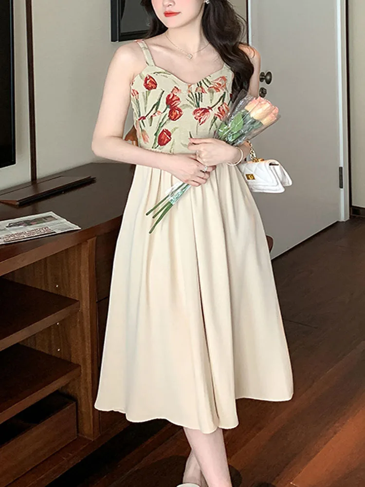 

Женское платье на бретелях, элегантное праздничное платье для дня рождения, лето 2023