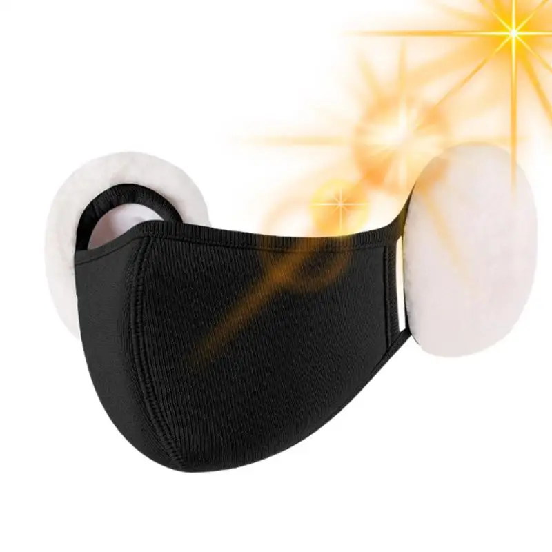 

Зимнее покрытие для лица для женщин, уличный чехол для лица в форме облака с кроличьим мехом, ушные теплые дышащие Чехлы для лица, плюшевые зимние чехлы