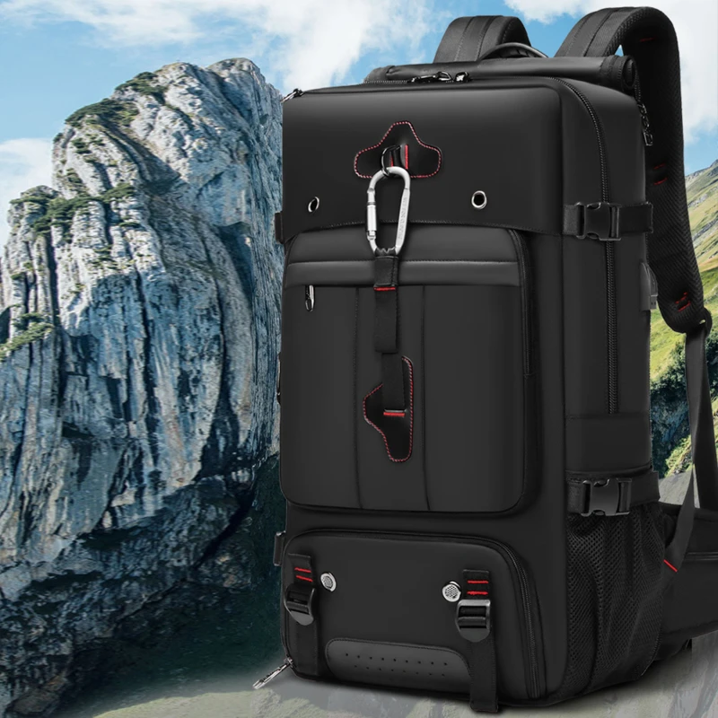 50L Travel Fitness Training Backpack Large Capacity Multifunction Luggage Bag Waterproof Men Outdoor Hiking Trekking Pack