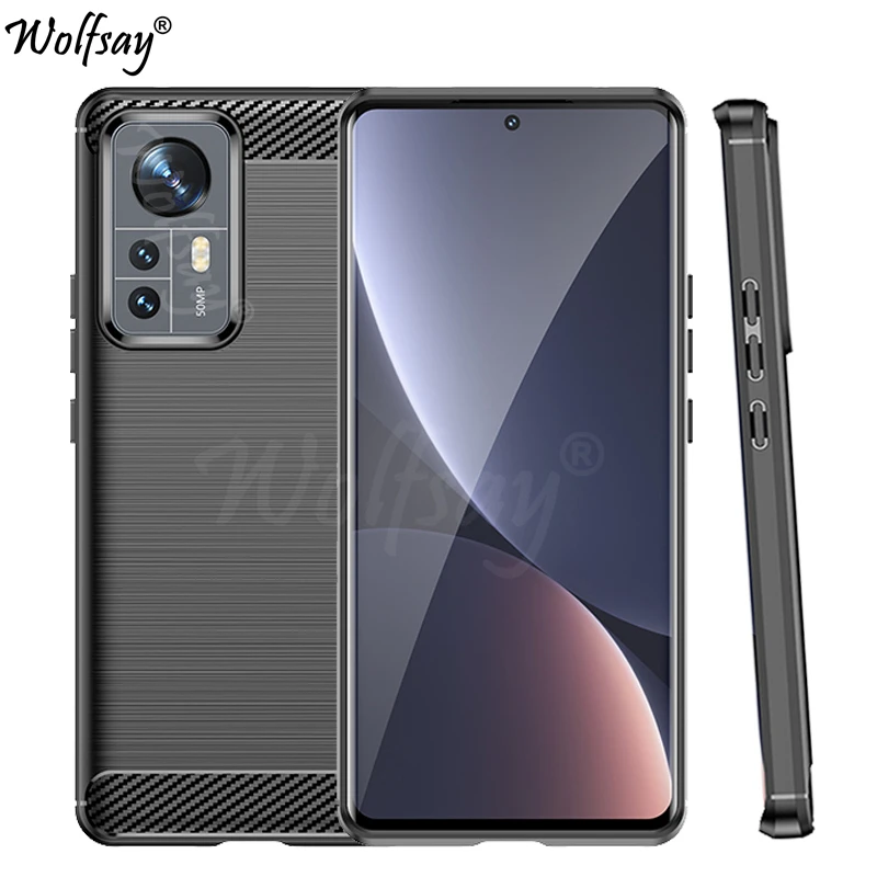 

For Xiaomi 12 Pro Case Bumper Silicone Carbon Fiber Cover For Mi 12 Pro 11T 10T 10i 11i 11 Lite 5G Case For Xiaomi 12 Pro Case