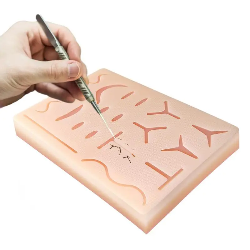 

Suture Practice Surgical Suture Silicone Suture Practice Pad Embeds Various Practice Functions A Rip-Resistant Mesh Hard To Rip