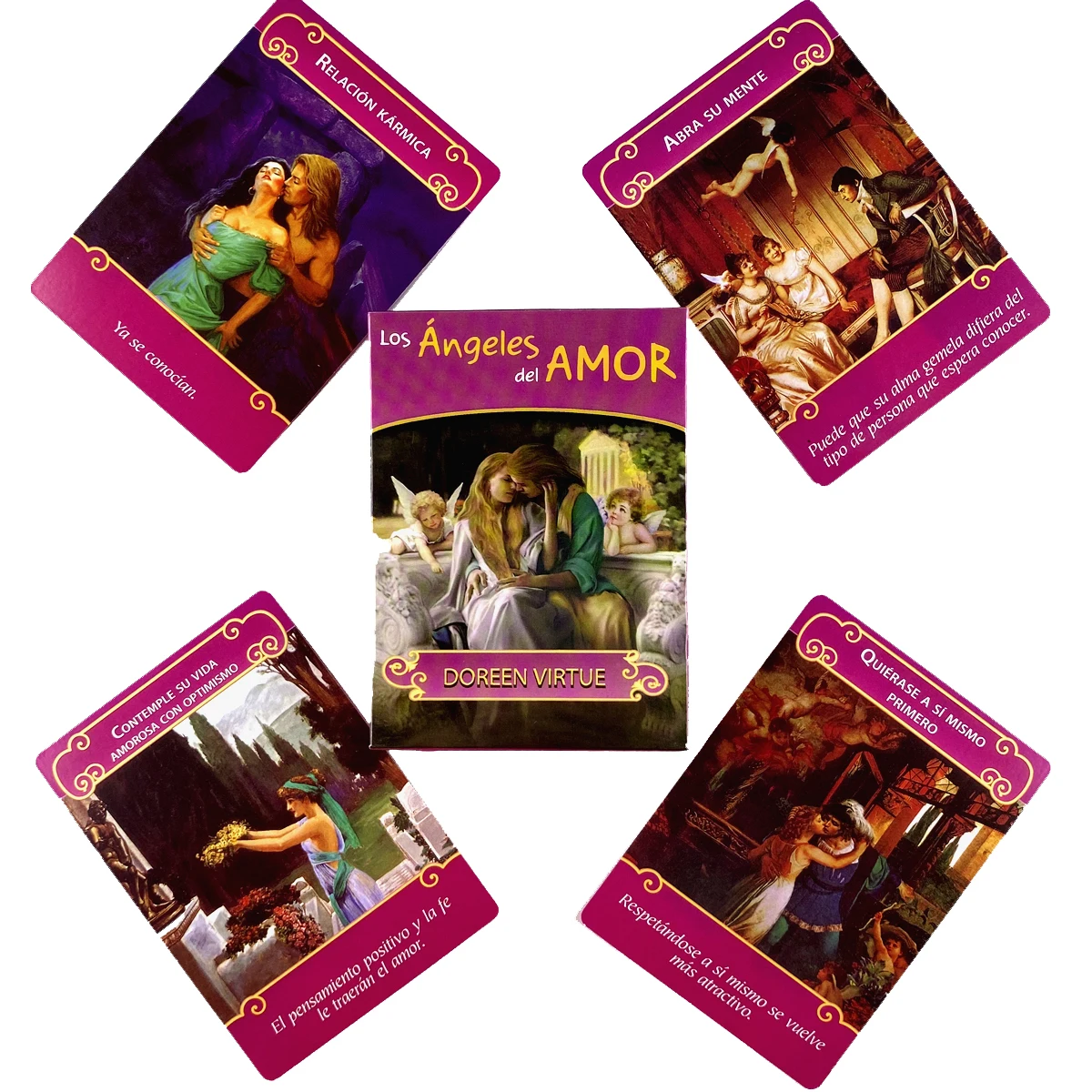 

Spanish Los Angels Del Amor Oracle Cards Leisure Party Table Game Fortune-telling Prophecy Tarot Deck With PDF Guidebook