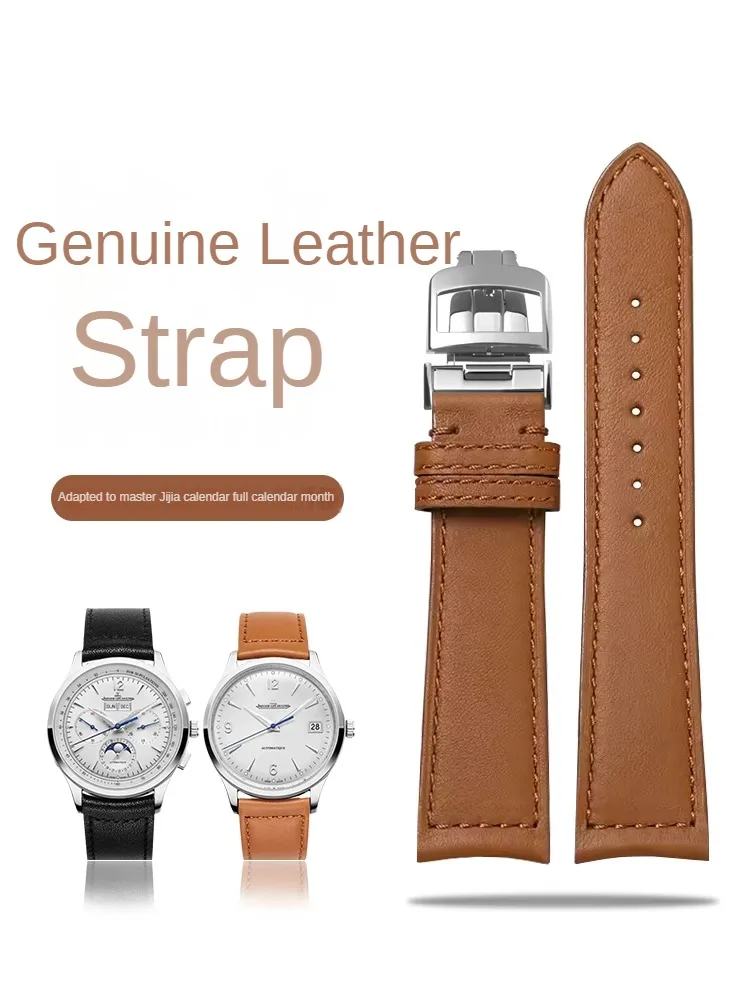 Адаптирован к часам J-i-j-i-a Arc Mouth из телячьей кожи с быстросъемными кожаными