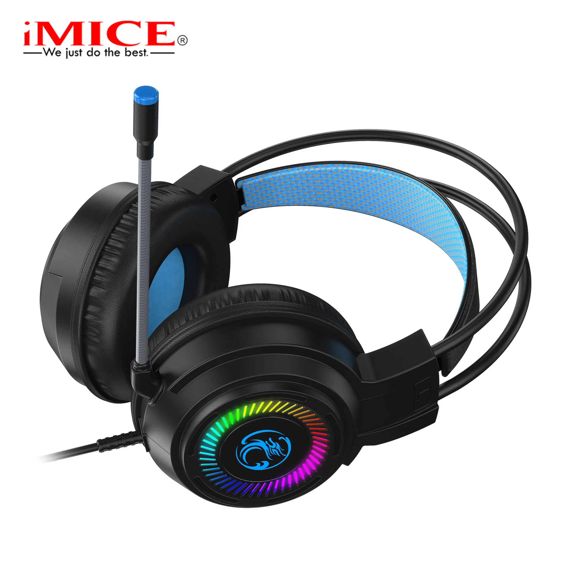 Фото Бренд IMICE HD-480, трансграничная оптовая продажа, новая ослепительная компьютерная игровая гарнитура, проводная игровая гарнитура №2