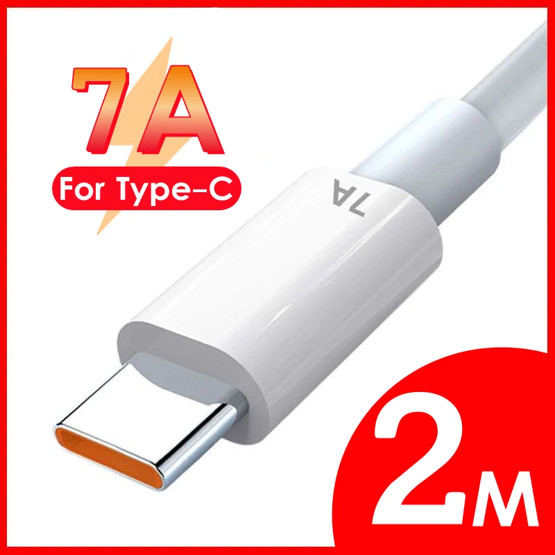 

7A USB C Cable Super Charge Cable for Huawei Mate 40 50 Fast Charging Type C Data Cable for Xiaomi 10 Pro OPPO OnePlus USBC Cord