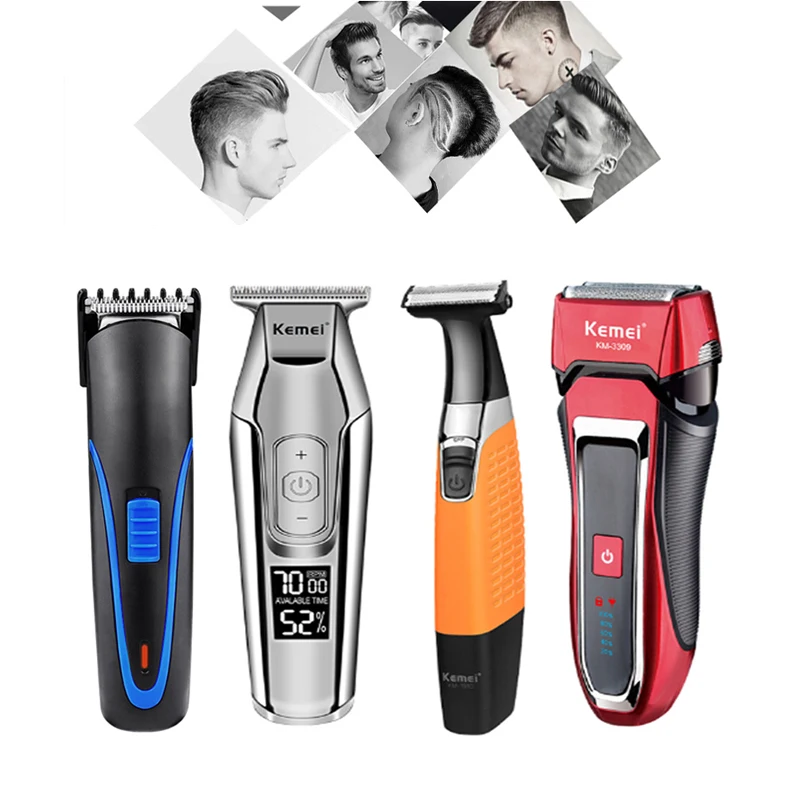 

Kemei Shaver Wireless Rechargeable Electric Clipper Electric Shaver Men's Trimmer Styler Precision Trimming Machine Haircut Tool