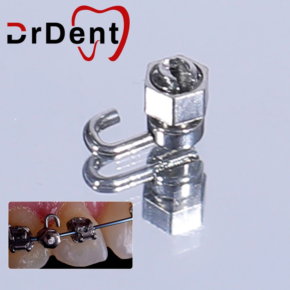 

Drdent Dental Orthodontic Crimpable Hook Stop Locks Activity Stops Lock Removable(10Pcs Right + 10Pcs Left+ 1 Pcs Tool)