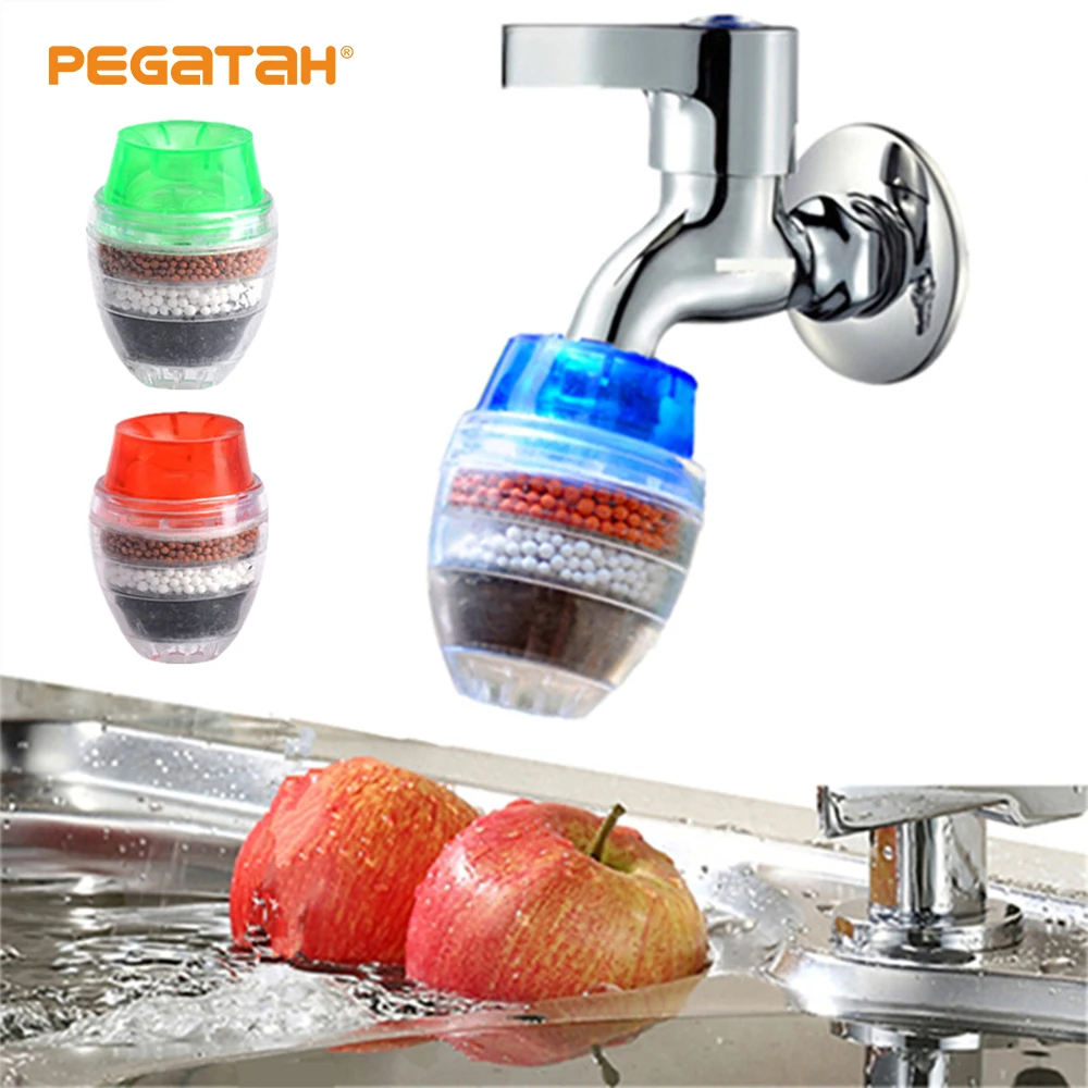 

Kitchen Tap Filter 5 Layers Activated Carbon Water Purifier Bathroom Faucet Filter Purification Tool for Home Use Sink Strainer