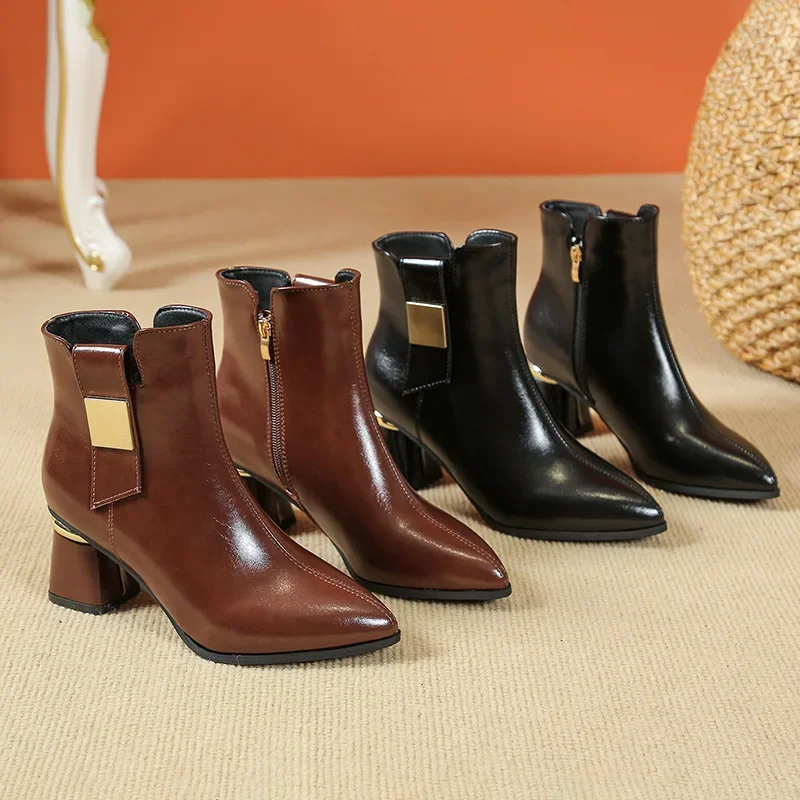 Новые женские ботильоны на платформе осенне-зимняя дизайнерская женская обувь