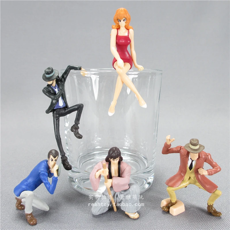 

Lupin The Third Mini Model Mine Fujiko Jigen Daisuke Ishikawa Goemon Cup Edge Action Figure Model Gacha Toys