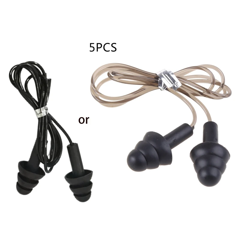 

5 пар, водонепроницаемые силиконовые беруши для плавания