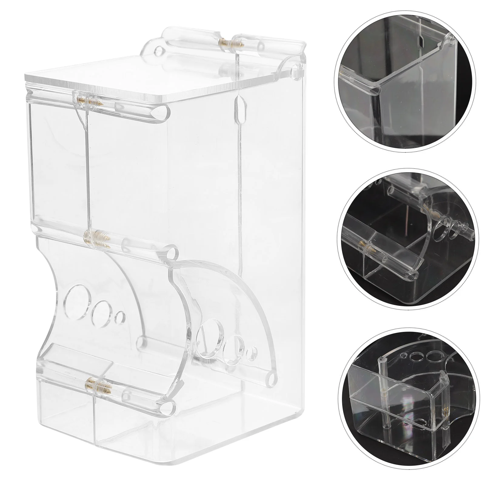 

Small Containers Refillable Hamster Feeder Rabbit Automatic Acrylic Bunny Supply