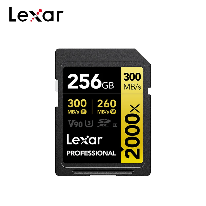 Оригинальная профессиональная SD-карта Lexar 2000x C10 UHS-II U3 V90 SDHC 32 Гб SDXC 64 128 ГБ 256 карта