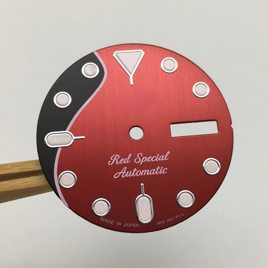 S 28.5mm Watch Dial Dial Replacement Modified Dial Luminous Lettering for NH35A Movement BD2-2