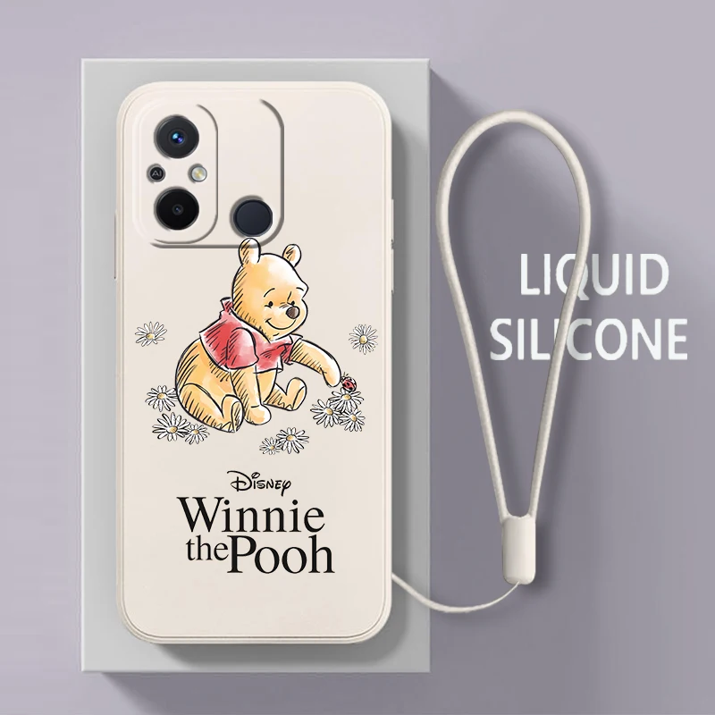 

Winnie the Pooh Art For Xiaomi Redmi 12C 11 Prime A1 10 10X 9 9A 9T 9AT 8 8A 7 6 Pro 4G 5G Liquid Rope Phone Case Coque Capa