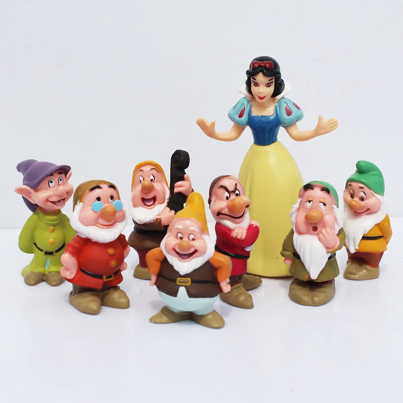 

Seven 8pcs/set Dwarfs Princess and Snow White PVC figure Doll toys
