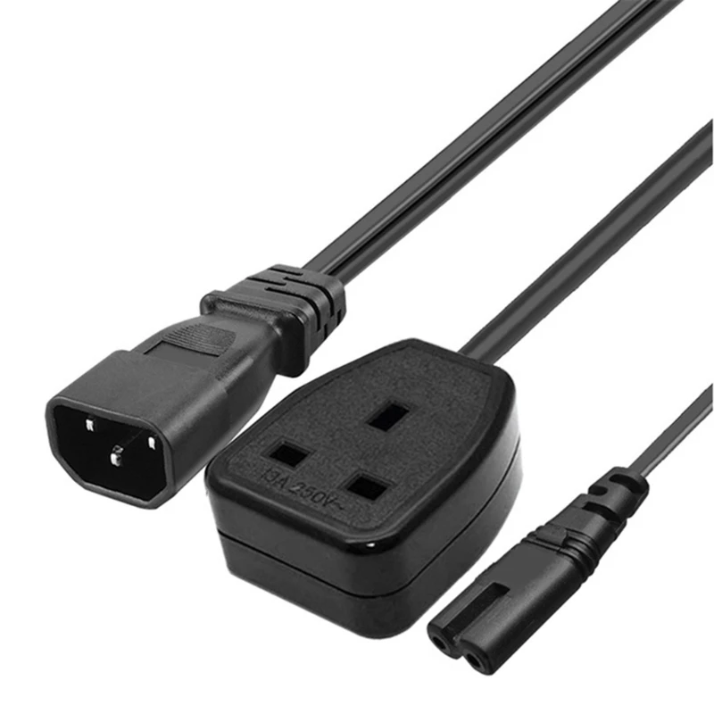 Преобразователь адаптера питания Y1UB IEC320 C14 папа на C7 + UK мама