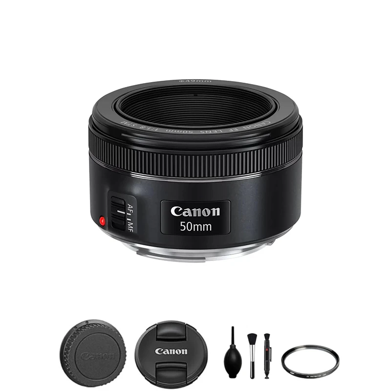 Фото Объектив Canon EF 50mm f/1.8 STM, черный, совместим с зеркальными камерами Canon EOS. №1