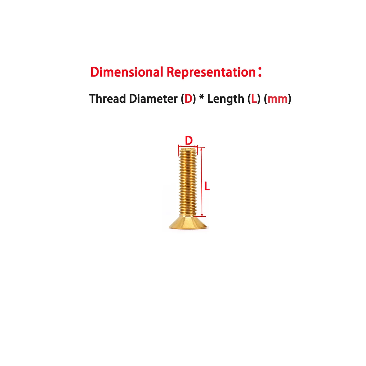 Болт M4-M8 с потайной головкой из титанового сплава