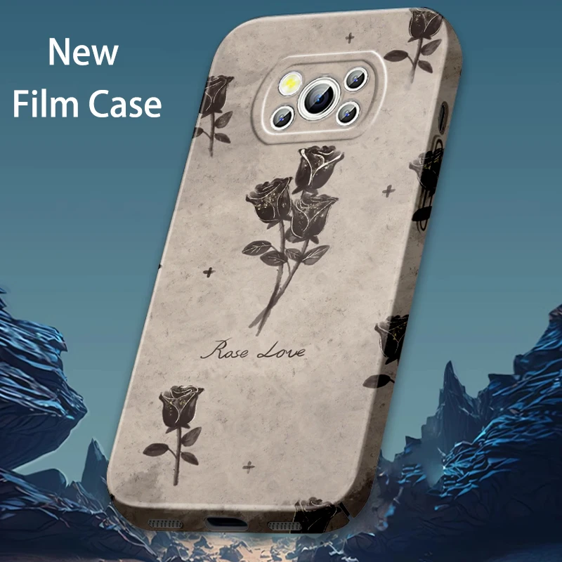 

Aesthetic Rose Anime For Xiaomi Poco X5 X4 X3 F5 F4 F3 F2 M5S M5 M4 M3 GT Pro 5G Feilin Film Phone Case Hard Cover