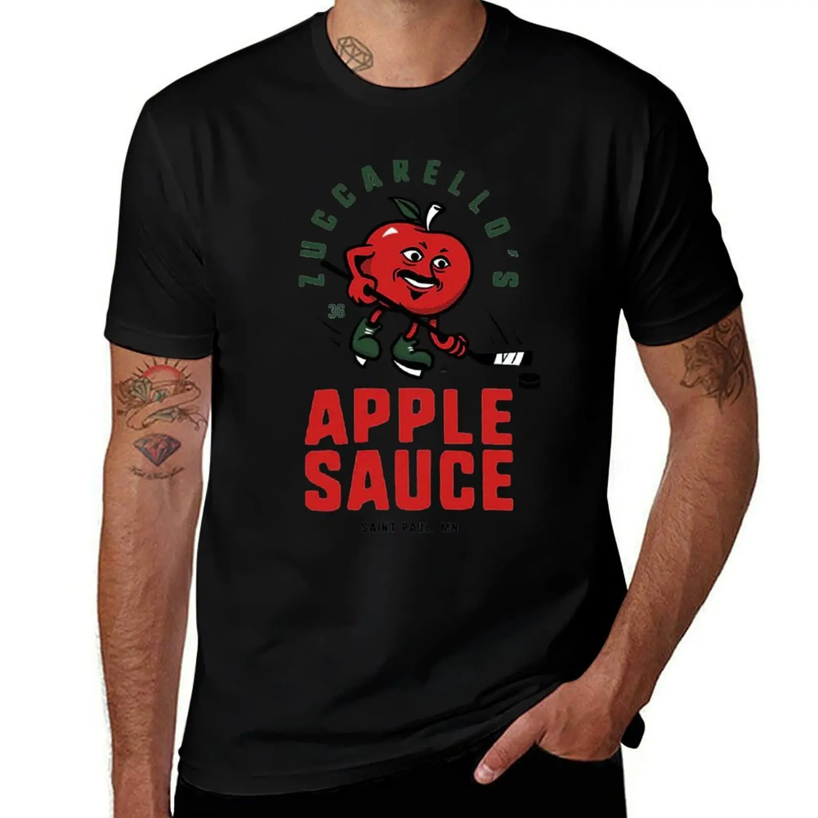 Фото Футболка Zuccarello Applesauce с модным принтом, повседневная, с короткими рукавами №1