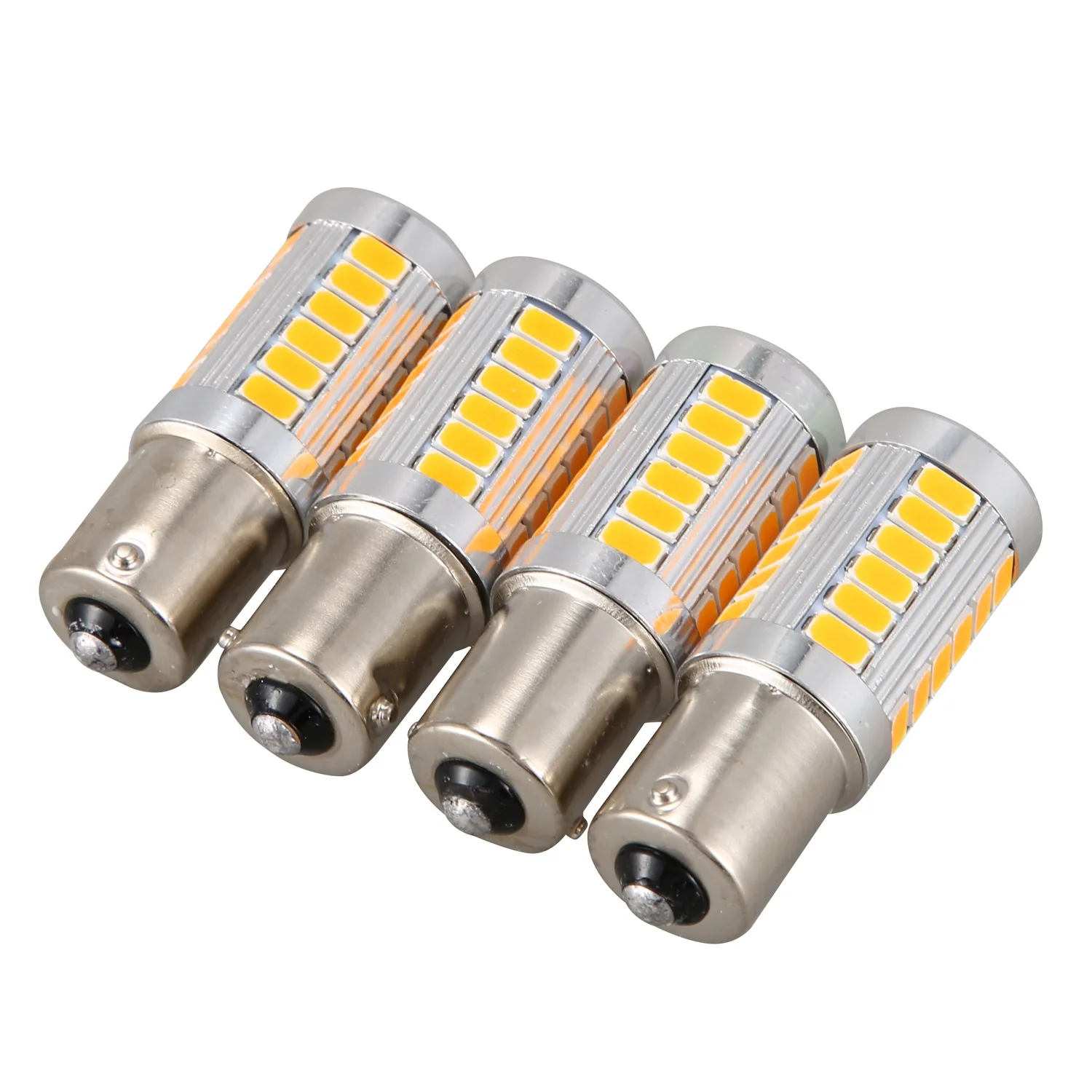 

4pcs Amber 1156PY BAU15S PY21W Led 33SMD Car Tail Turn Brake Reverse Signal Bulb