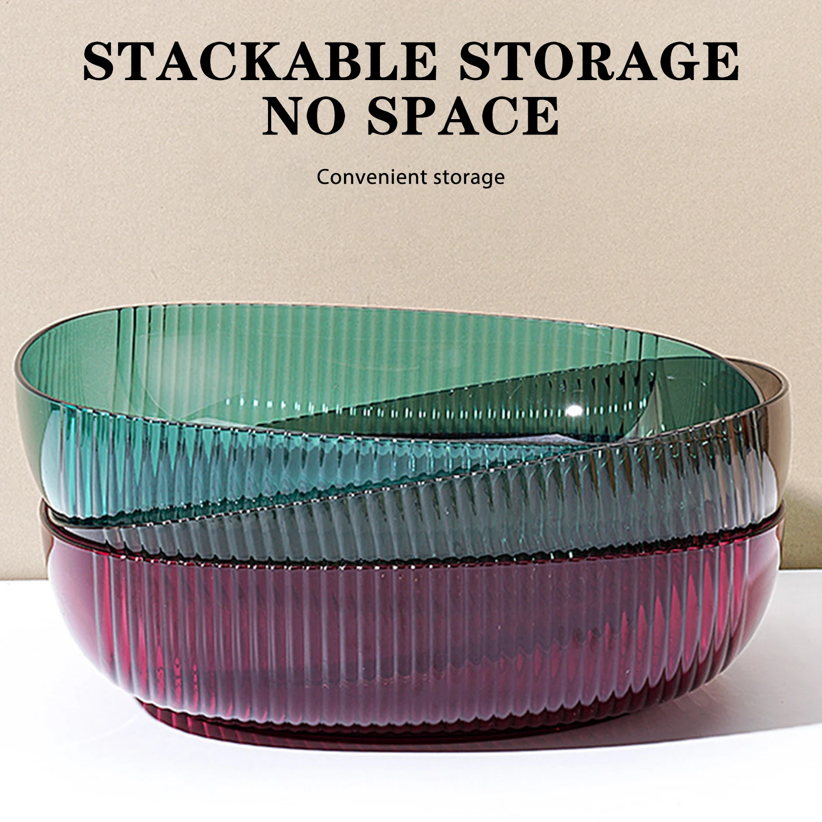 

Transparent Crystal Fruit Plate Multipurpose Snack Nuts Candy Storage Tray Simple Fruit Tray Salad Bowl Durable Reusable pjop