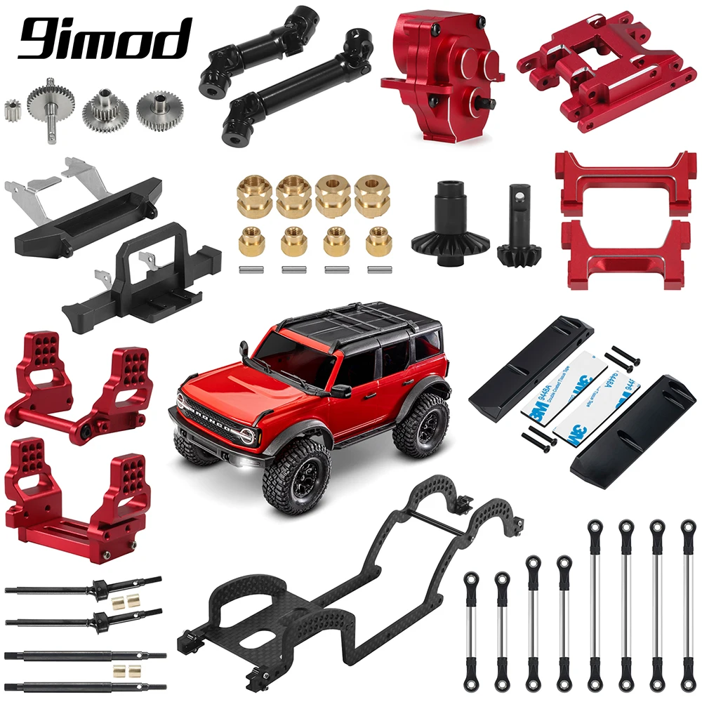 

9IMOD Servo Arm Bracket/Chassis Links/Gearbox Gear for 1/18 TRX4M RC Car Upgrade