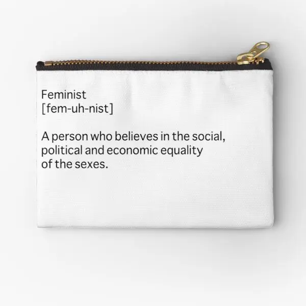 

Feminist Definition Zipper Pouches Wallet Bag Socks Pocket Men Coin Packaging Panties Underwear Storage Money Women Small Key