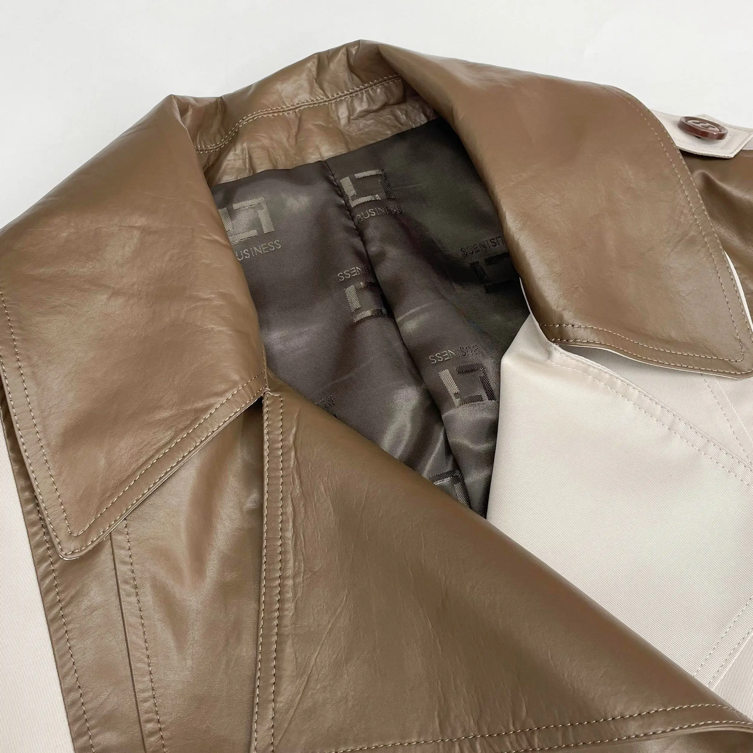 JANEFUR Real Leather Jacket Women 2023 Casual Loose Fashion Short Sheepskin Coat Spring Fall Ladies Outerwear