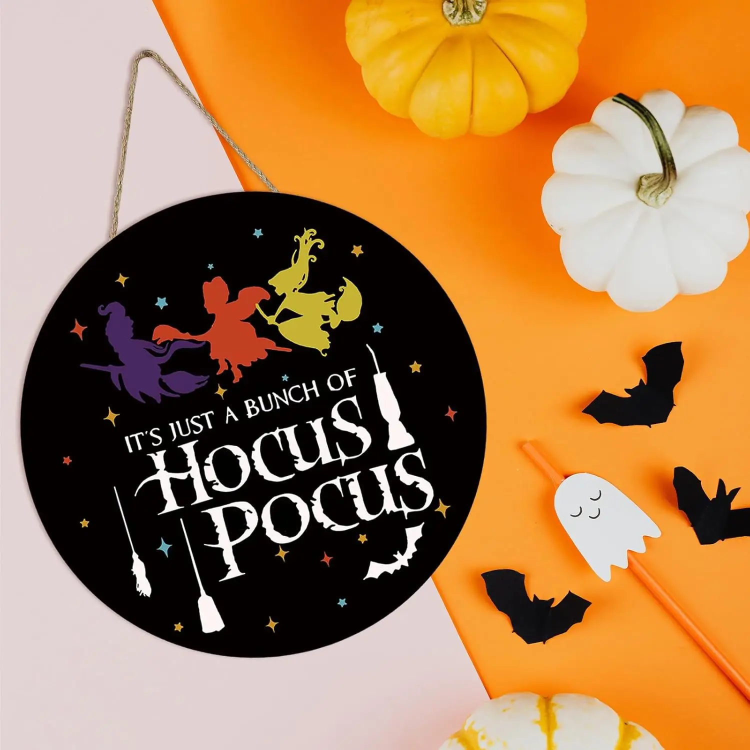 Дверной знак на Хэллоуин просто куча хокуса покуса приветственный для входной