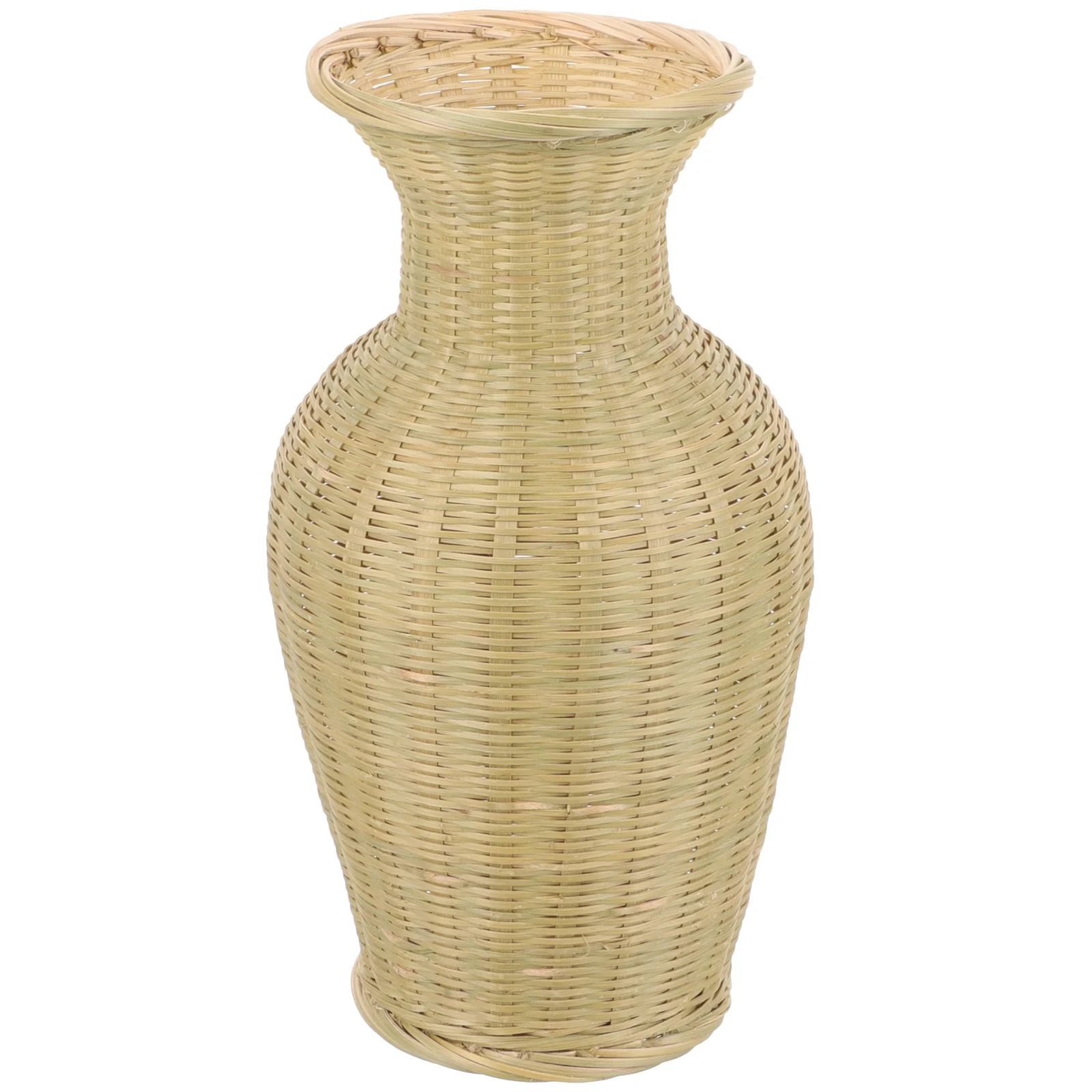 

Woven Baskets Bamboo Vase Decor Vases Living Room Decorations Container 21.5x11cm Exquisite Flower Weaving Rustic Style Office