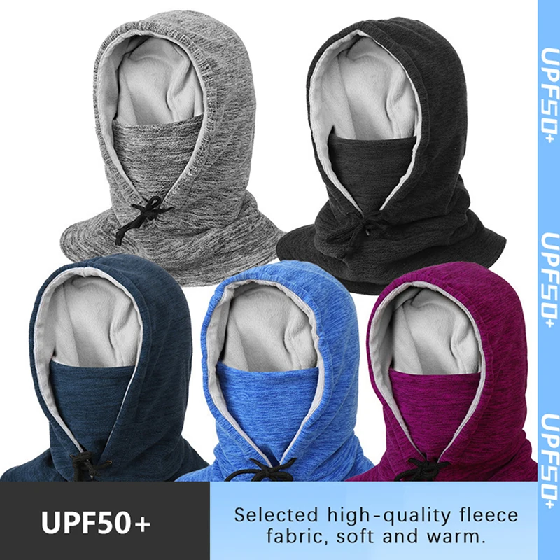 

Men Ski Cycling Caps Fleece Hood Windproof Face Mask Outdoor Neck Warmmer Winter Bicycle Thermal Fleece Hats Bicycle