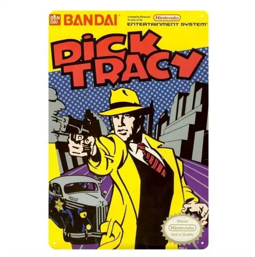 Dick Tracy Nes Ретро видеоигра металлический плакат жестяная вывеска 20*30 см-жестяная