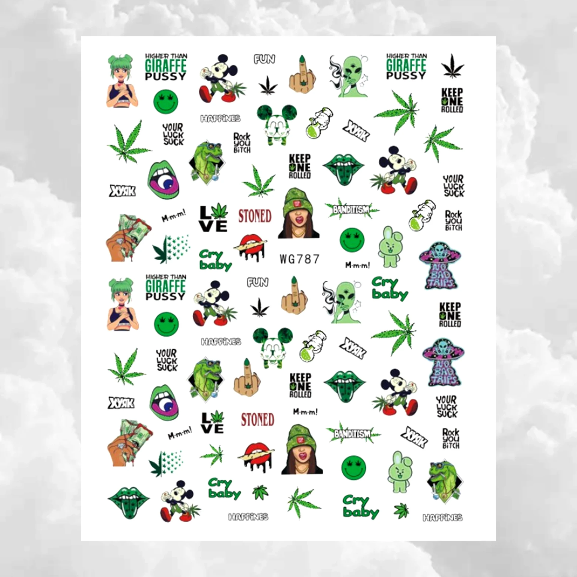 Дисней История игрушек Даффи Лило и Стич слайдер для ногтей 3D наклейки дизайна