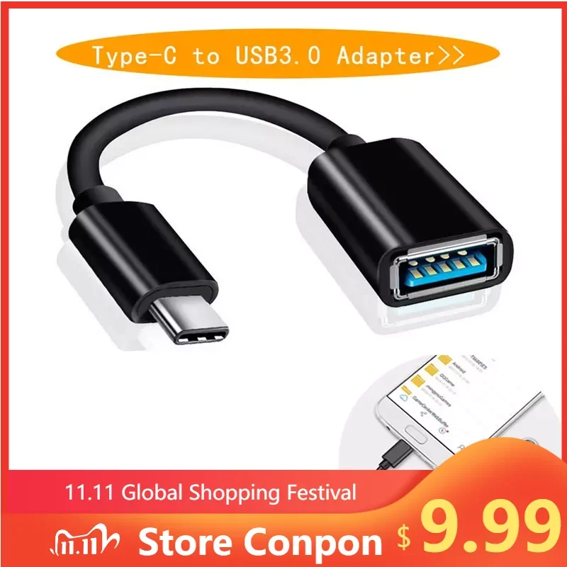 

OTG Adapter Cable USB 3.1 Type C Male To USB 3.0 A Female OTG Data Cord Adapter 16CM For Universal TypeC Interface Phone