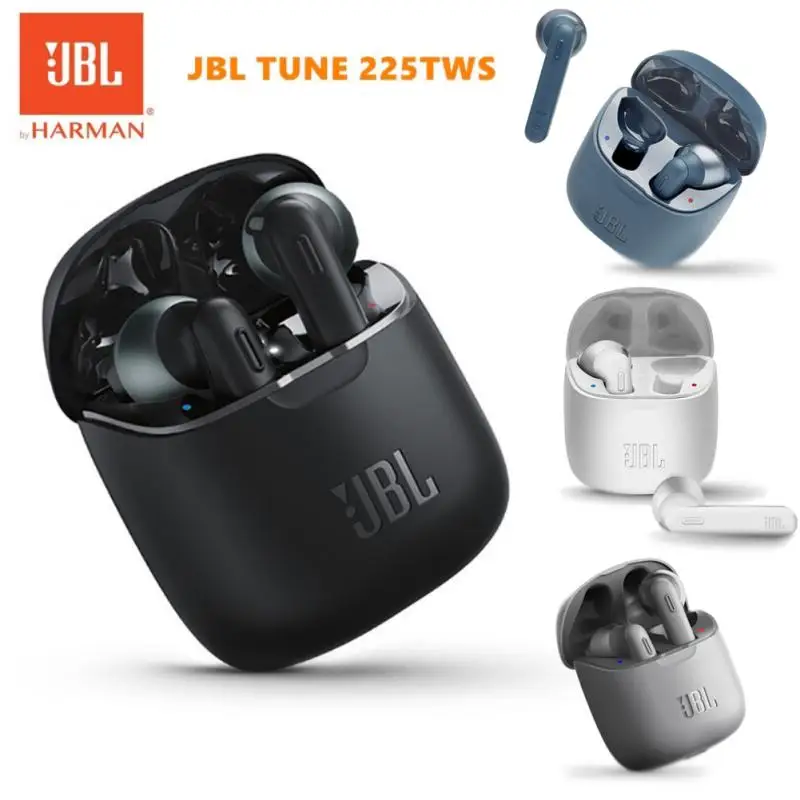 100% Original JBL TUNE 225TWS Earphones Wireless Bluetooth Headphones JBL T225 TWS Stereo Earbuds Bass Sound Headset With Mic