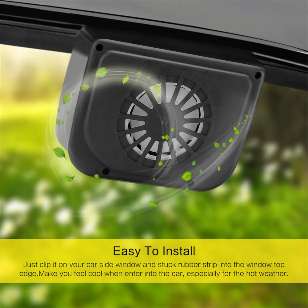 

Solar Powered Car Fan Car Window Windshield Auto Air Vent Cooling Fan Cooler Radiator Air Conditioner Ventilation