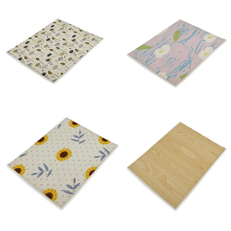 

Modern Minimalist Floral Placemats Dining Table Decor Placemats Table Mats Coffee Table Decor Polyester Kitchen Table Rectangle