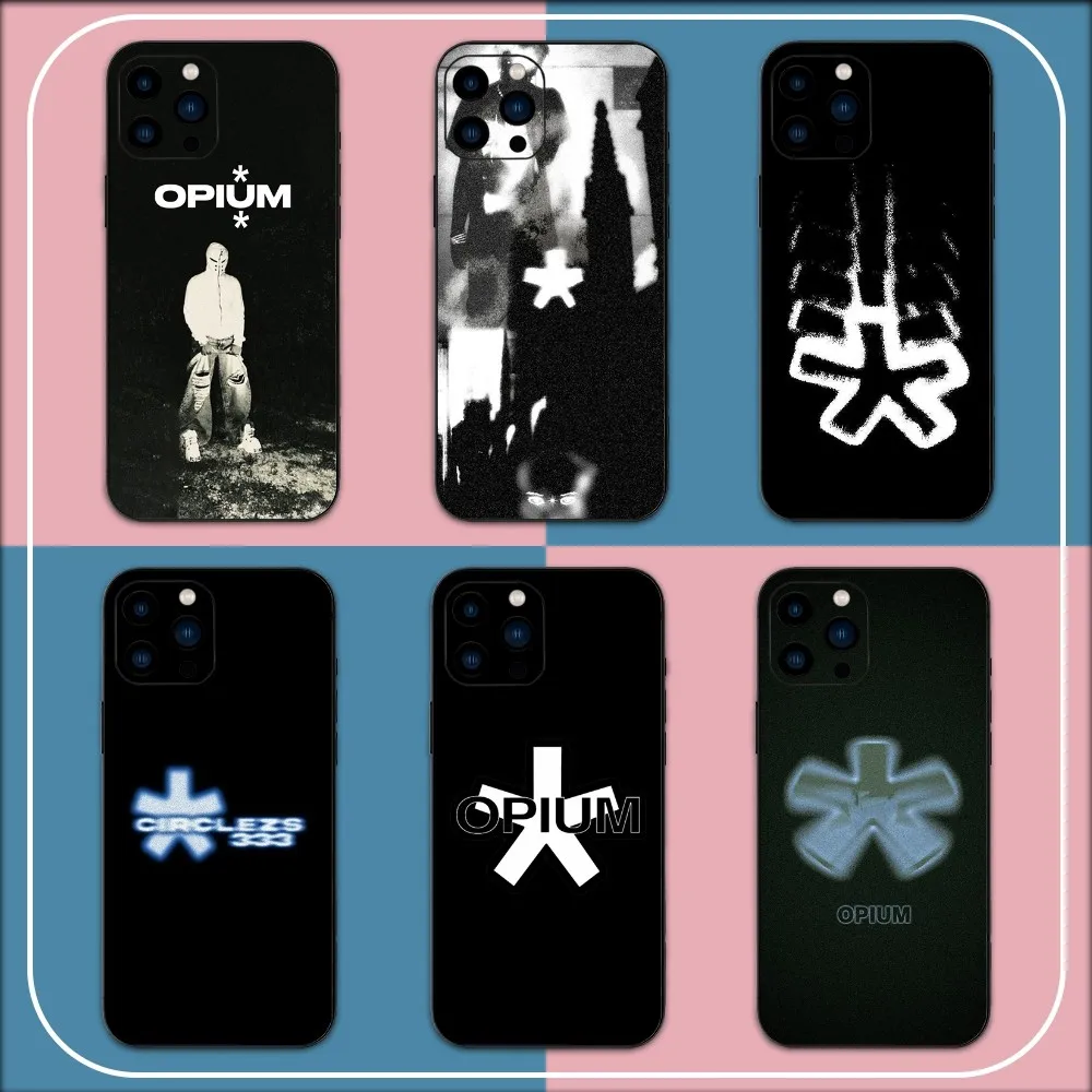 Чехол O-Opium Rap Playboi Carti для iPhone 15 14 13 12 11 Pro Max mini XS XR X 8 Plus SE черный чехол