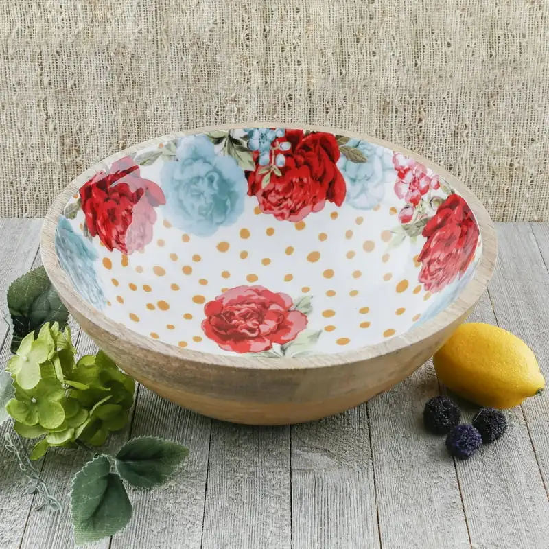 

Blossom Jubilee Wood Serving Bowl Enamel plate Wooden bowl Wooden plates Ramen bowl Ice cream bowl Soup bowl Roman noodle bowls