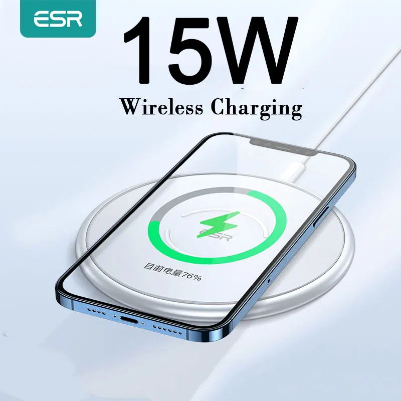 Беспроводное зарядное устройство ESR для iPhone 13 Pro Max 15 Вт Qi быстрая зарядка 12 11 XR XS X