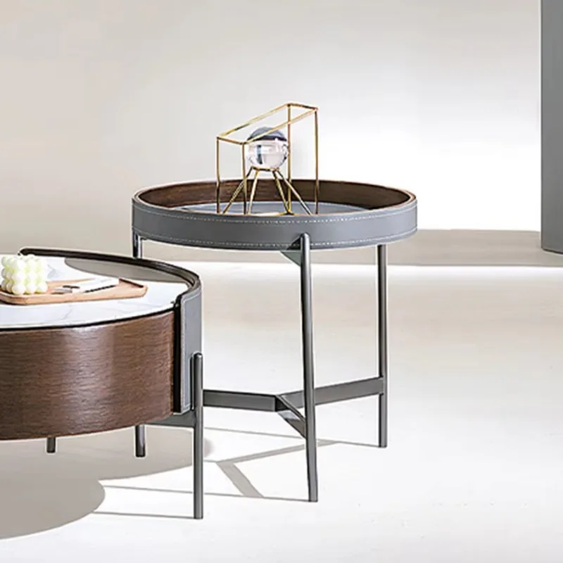 Итальянский минималистичный приставной столик мебель эстетический