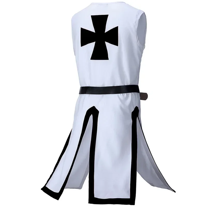 Средневековый рыцарь-тамплиер крестоносец карнавальный костюм мужской жилет